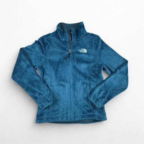 The North Face Osito Fleece Jacket Womens S Torquoise Full Zip Soft Sweatshirt - Picture 1 of 9